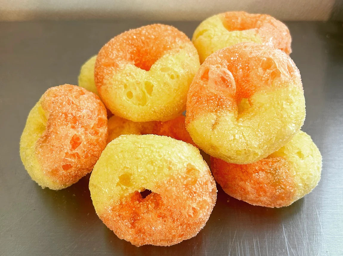 freeze dried rings peach